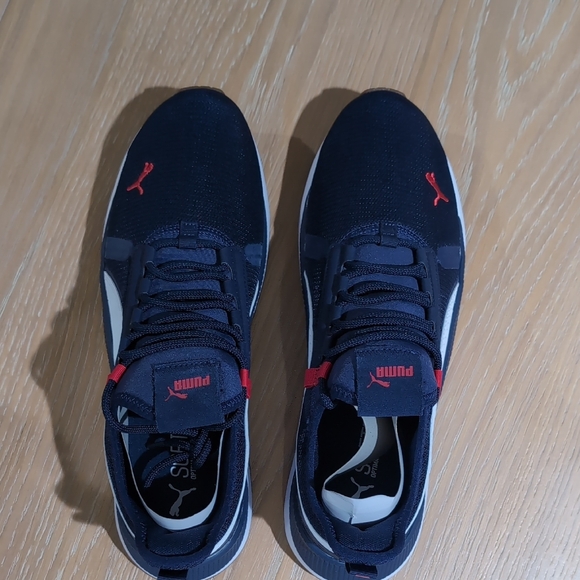 Puma Dark Blue Sneakers with Red and White Details - Picture 7 of 14